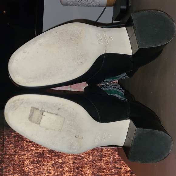 Fendi Leather Printed Chelsea Boots Black - Picture 6 of 7